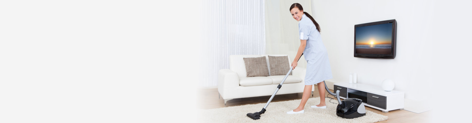 woman cleaning the floor